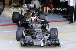 Stoffel Vandoorne (BEL) McLaren MP4-29 Test and Reserve Driver. 08.07.2014. Formula One Testing, Silverstone, England, Tuesday.