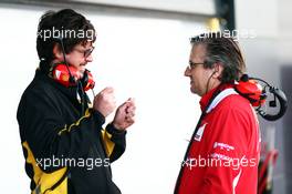 Pat Fry (GBR) Ferrari Deputy Technical Director and Head of Race Engineering (Right). 09.07.2014. Formula One Testing, Silverstone, England, Wednesday.