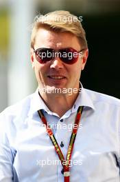 Mika Hakkinen (FIN). 21.11.2014. Formula 1 World Championship, Rd 19, Abu Dhabi Grand Prix, Yas Marina Circuit, Abu Dhabi, Practice Day.