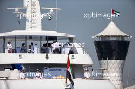 A boat in the harbour. 21.11.2014. Formula 1 World Championship, Rd 19, Abu Dhabi Grand Prix, Yas Marina Circuit, Abu Dhabi, Practice Day.