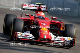 Kimi Raikkonen (FIN), Scuderia Ferrari  21.11.2014. Formula 1 World Championship, Rd 19, Abu Dhabi Grand Prix, Yas Marina Circuit, Abu Dhabi, Practice Day.