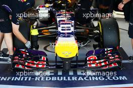 Red Bull Racing RB10 of Sebastian Vettel (GER) Red Bull Racing RB10. 21.11.2014. Formula 1 World Championship, Rd 19, Abu Dhabi Grand Prix, Yas Marina Circuit, Abu Dhabi, Practice Day.