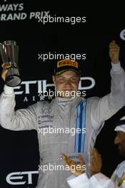 3rd place Valtteri Bottas (FIN) Williams FW36. 23.11.2014. Formula 1 World Championship, Rd 19, Abu Dhabi Grand Prix, Yas Marina Circuit, Abu Dhabi, Race Day.