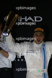 2nd place Felipe Massa (BRA) Williams FW36. 23.11.2014. Formula 1 World Championship, Rd 19, Abu Dhabi Grand Prix, Yas Marina Circuit, Abu Dhabi, Race Day.