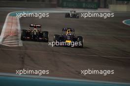 Sebastian Vettel (GER) Red Bull Racing RB10. 23.11.2014. Formula 1 World Championship, Rd 19, Abu Dhabi Grand Prix, Yas Marina Circuit, Abu Dhabi, Race Day.
