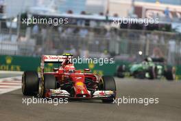 Kimi Raikkonen (FIN), Scuderia Ferrari  23.11.2014. Formula 1 World Championship, Rd 19, Abu Dhabi Grand Prix, Yas Marina Circuit, Abu Dhabi, Race Day.