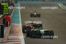 Will Stevens (GBR) Caterham CT05. 23.11.2014. Formula 1 World Championship, Rd 19, Abu Dhabi Grand Prix, Yas Marina Circuit, Abu Dhabi, Race Day.
