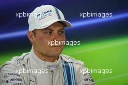 Valtteri Bottas (FIN) Williams in the FIA Press Conference. 22.11.2014. Formula 1 World Championship, Rd 19, Abu Dhabi Grand Prix, Yas Marina Circuit, Abu Dhabi, Qualifying Day.