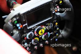 Ferrari F14-T steering wheel. 20.11.2014. Formula 1 World Championship, Rd 19, Abu Dhabi Grand Prix, Yas Marina Circuit, Abu Dhabi, Preparation Day.