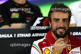 Fernando Alonso (ESP), Scuderia Ferrari  20.11.2014. Formula 1 World Championship, Rd 19, Abu Dhabi Grand Prix, Yas Marina Circuit, Abu Dhabi, Preparation Day.