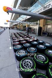 Pirelli tyres  20.11.2014. Formula 1 World Championship, Rd 19, Abu Dhabi Grand Prix, Yas Marina Circuit, Abu Dhabi, Preparation Day.