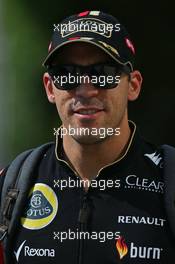 Pastor Maldonado (VEN) Lotus F1 Team. 20.11.2014. Formula 1 World Championship, Rd 19, Abu Dhabi Grand Prix, Yas Marina Circuit, Abu Dhabi, Preparation Day.