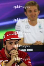 Fernando Alonso (ESP), Scuderia Ferrari at the FIA Press Conference 20.11.2014. Formula 1 World Championship, Rd 19, Abu Dhabi Grand Prix, Yas Marina Circuit, Abu Dhabi, Preparation Day.