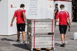 Marussia F1 Team. 20.11.2014. Formula 1 World Championship, Rd 19, Abu Dhabi Grand Prix, Yas Marina Circuit, Abu Dhabi, Preparation Day.