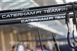 Caterham F1 Team pit equipment. 20.11.2014. Formula 1 World Championship, Rd 19, Abu Dhabi Grand Prix, Yas Marina Circuit, Abu Dhabi, Preparation Day.