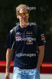 Sebastian Vettel (GER) Red Bull Racing. 20.11.2014. Formula 1 World Championship, Rd 19, Abu Dhabi Grand Prix, Yas Marina Circuit, Abu Dhabi, Preparation Day.