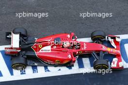 Kimi Raikkonen (FIN) Ferrari F14-T. 25.11.2014. Formula 1 Testing, Day One, Yas Marina Circuit, Abu Dhabi, Tuesday.