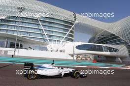 Valtteri Bottas (FIN) Williams FW36. 25.11.2014. Formula 1 Testing, Day One, Yas Marina Circuit, Abu Dhabi, Tuesday.