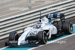 Valtteri Bottas (FIN) Williams FW36. 25.11.2014. Formula 1 Testing, Day One, Yas Marina Circuit, Abu Dhabi, Tuesday.