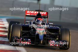 Max Verstappen (NL), Scuderia Toro Rosso  25.11.2014. Formula 1 Testing, Day One, Yas Marina Circuit, Abu Dhabi, Tuesday.