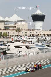 Carlos Sainz Jnr (ESP) Red Bull Racing RB10 Test Driver. 25.11.2014. Formula 1 Testing, Day One, Yas Marina Circuit, Abu Dhabi, Tuesday.