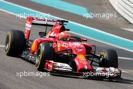 Kimi Raikkonen (FIN), Scuderia Ferrari  25.11.2014. Formula 1 Testing, Day One, Yas Marina Circuit, Abu Dhabi, Tuesday.
