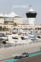Nico Rosberg (GER) Mercedes AMG F1 W05. 25.11.2014. Formula 1 Testing, Day One, Yas Marina Circuit, Abu Dhabi, Tuesday.