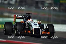 Nico Hulkenberg (GER) Sahara Force India F1 VJM07. 31.10.2014. Formula 1 World Championship, Rd 17, United States Grand Prix, Austin, Texas, USA, Practice Day.