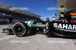 Sergio Perez (MEX), Sahara Force India  31.10.2014. Formula 1 World Championship, Rd 17, United States Grand Prix, Austin, Texas, USA, Practice Day.