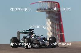 Lewis Hamilton (GBR) Mercedes AMG F1 W05. 31.10.2014. Formula 1 World Championship, Rd 17, United States Grand Prix, Austin, Texas, USA, Practice Day.