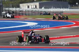 Daniil Kvyat (RUS) Scuderia Toro Rosso STR9. 31.10.2014. Formula 1 World Championship, Rd 17, United States Grand Prix, Austin, Texas, USA, Practice Day.