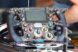Sauber C33 steering wheel. 31.10.2014. Formula 1 World Championship, Rd 17, United States Grand Prix, Austin, Texas, USA, Practice Day.