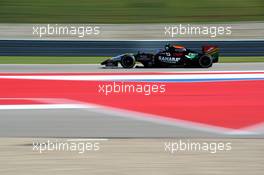 Sergio Perez (MEX) Sahara Force India F1 VJM07. 31.10.2014. Formula 1 World Championship, Rd 17, United States Grand Prix, Austin, Texas, USA, Practice Day.