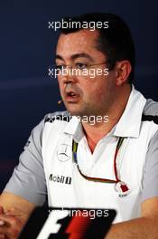 Eric Boullier (FRA) McLaren Racing Director in the FIA Press Conference. 31.10.2014. Formula 1 World Championship, Rd 17, United States Grand Prix, Austin, Texas, USA, Practice Day.