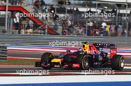 Daniel Ricciardo (AUS) Red Bull Racing RB10. 31.10.2014. Formula 1 World Championship, Rd 17, United States Grand Prix, Austin, Texas, USA, Practice Day.