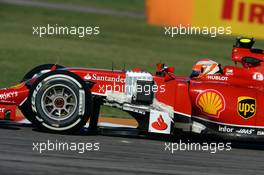 Kimi Raikkonen (FIN) Ferrari F14-T running sensor equipment. 31.10.2014. Formula 1 World Championship, Rd 17, United States Grand Prix, Austin, Texas, USA, Practice Day.