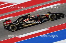 Pastor Maldonado (VEN) Lotus F1 E21. 31.10.2014. Formula 1 World Championship, Rd 17, United States Grand Prix, Austin, Texas, USA, Practice Day.