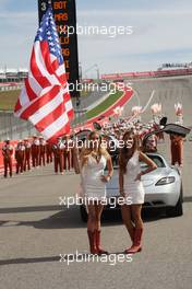 Grid girls. 02.11.2014. Formula 1 World Championship, Rd 17, United States Grand Prix, Austin, Texas, USA, Race Day.