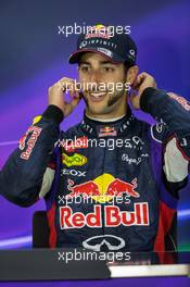 Daniel Ricciardo (AUS) Red Bull Racing in the FIA Press Conference. 02.11.2014. Formula 1 World Championship, Rd 17, United States Grand Prix, Austin, Texas, USA, Race Day.