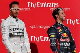 Lewis Hamilton (GBR), Mercedes AMG F1 Team and Daniel Ricciardo (AUS), Red Bull Racing  02.11.2014. Formula 1 World Championship, Rd 17, United States Grand Prix, Austin, Texas, USA, Race Day.