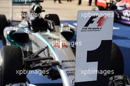 The Mercedes AMG F1 W05 of race winner Lewis Hamilton (GBR) Mercedes AMG F1 in parc ferme. 02.11.2014. Formula 1 World Championship, Rd 17, United States Grand Prix, Austin, Texas, USA, Race Day.