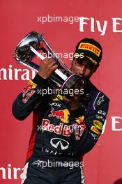 3rd place Daniel Ricciardo (AUS) Red Bull Racing RB10. 02.11.2014. Formula 1 World Championship, Rd 17, United States Grand Prix, Austin, Texas, USA, Race Day.