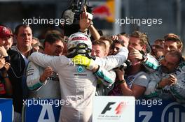 1st place Lewis Hamilton (GBR) Mercedes AMG F1. 02.11.2014. Formula 1 World Championship, Rd 17, United States Grand Prix, Austin, Texas, USA, Race Day.