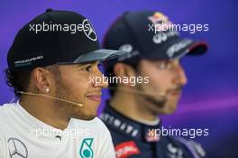 Lewis Hamilton (GBR) Mercedes AMG F1 in the FIA Press Conference. 02.11.2014. Formula 1 World Championship, Rd 17, United States Grand Prix, Austin, Texas, USA, Race Day.