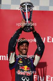 3rd place Daniel Ricciardo (AUS) Red Bull Racing RB10. 02.11.2014. Formula 1 World Championship, Rd 17, United States Grand Prix, Austin, Texas, USA, Race Day.