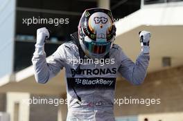 Race winner Lewis Hamilton (GBR) Mercedes AMG F1 celebrates in parc ferme. 02.11.2014. Formula 1 World Championship, Rd 17, United States Grand Prix, Austin, Texas, USA, Race Day.