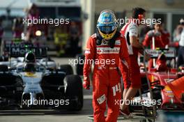 Fernando Alonso (ESP) Ferrari in parc ferme. 02.11.2014. Formula 1 World Championship, Rd 17, United States Grand Prix, Austin, Texas, USA, Race Day.