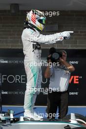 Race winner Lewis Hamilton (GBR) Mercedes AMG F1 W05 celebrates in parc ferme. 02.11.2014. Formula 1 World Championship, Rd 17, United States Grand Prix, Austin, Texas, USA, Race Day.