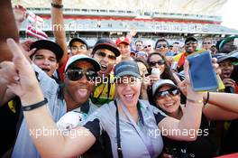 Fans after the race. 02.11.2014. Formula 1 World Championship, Rd 17, United States Grand Prix, Austin, Texas, USA, Race Day.