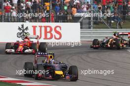 Daniel Ricciardo (AUS) Red Bull Racing RB10. 02.11.2014. Formula 1 World Championship, Rd 17, United States Grand Prix, Austin, Texas, USA, Race Day.